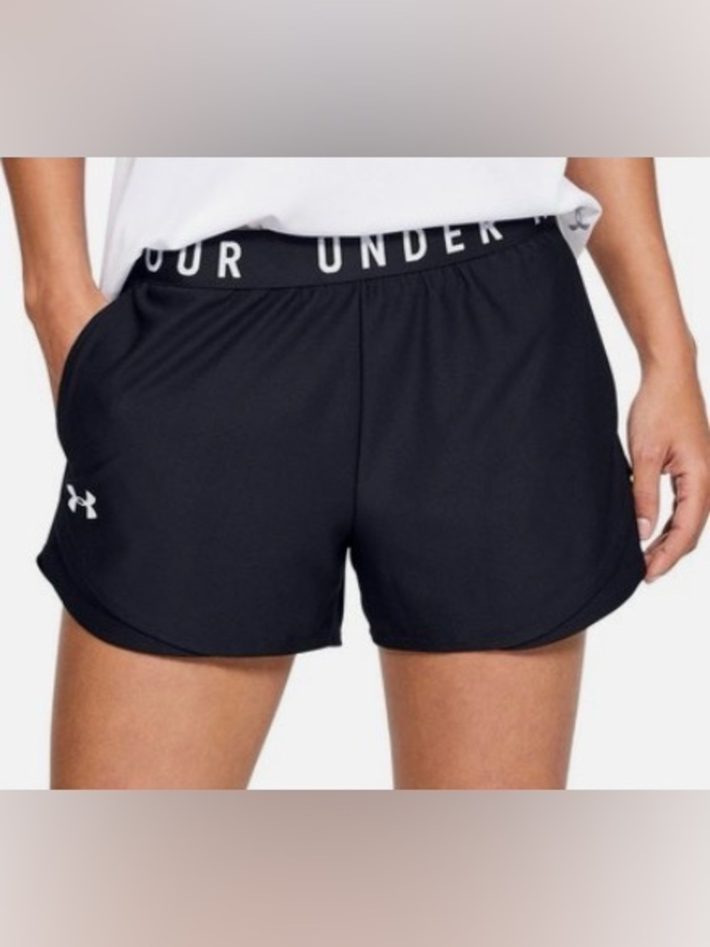 Under Armour Black Athletic Shorts Small Workout Gym Running Lightweight - Picture 9 of 9